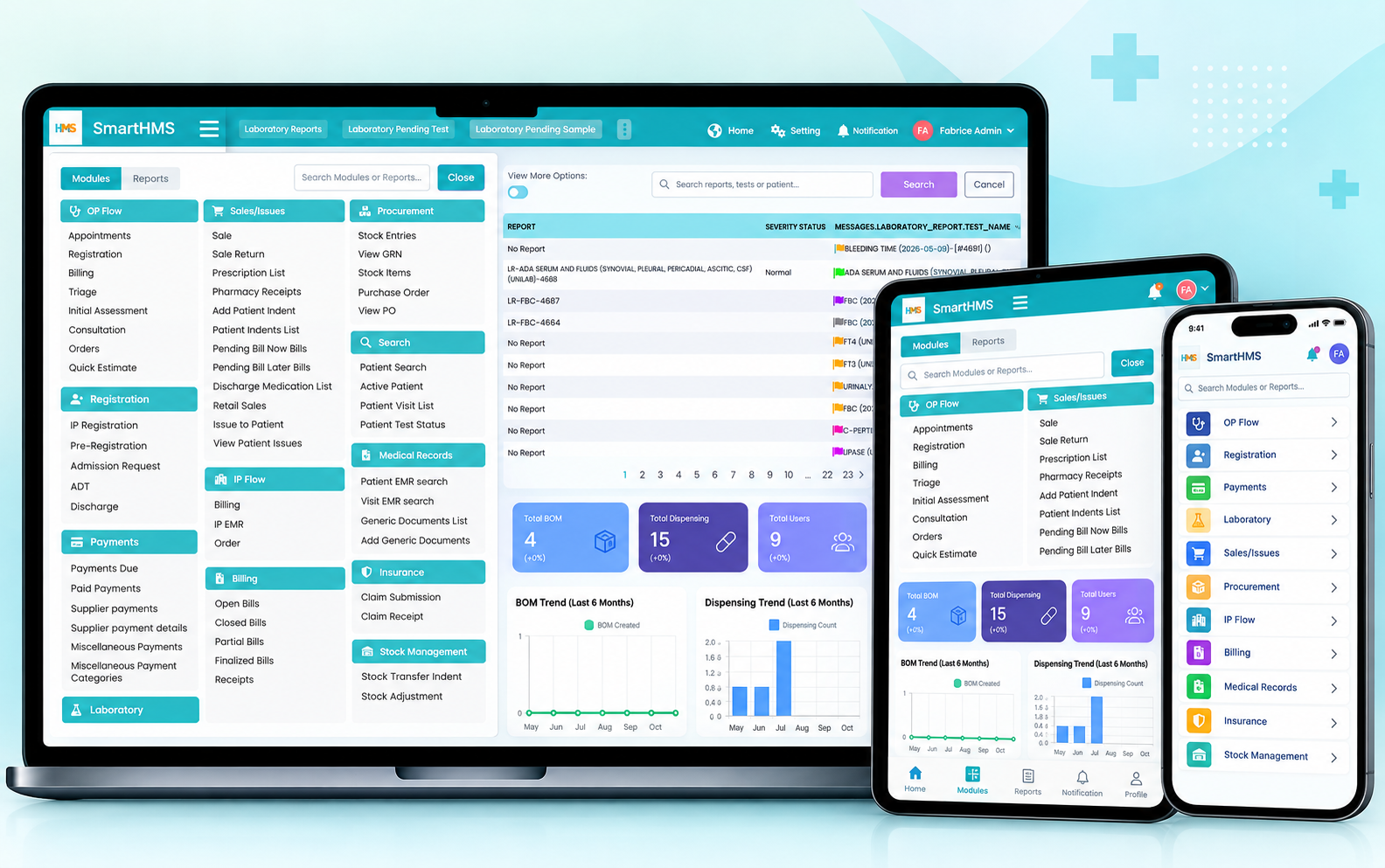SmartHMS - product screenshot