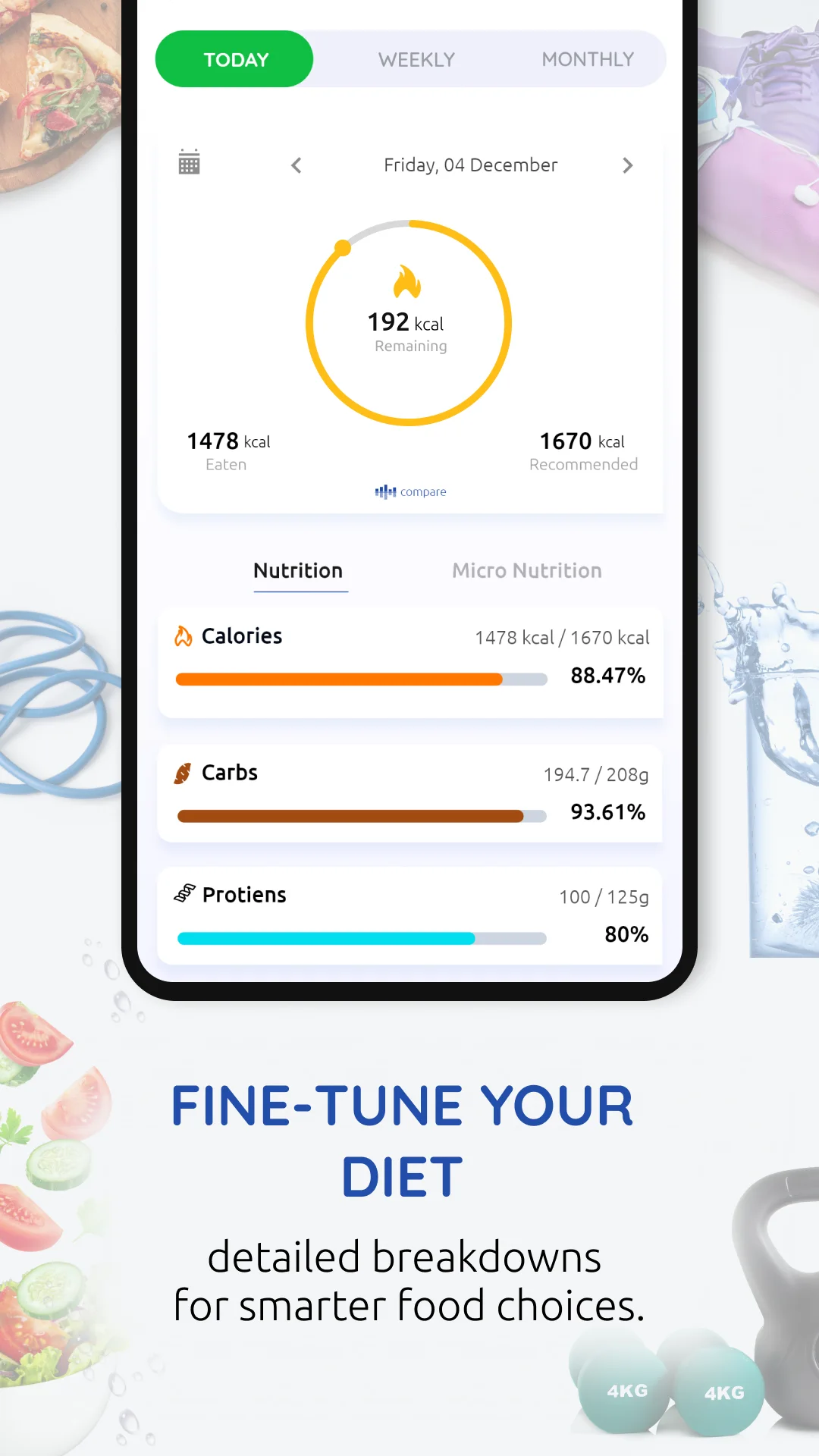 Abiliquest: food, water, vitals and community in one wellness app - screen 2